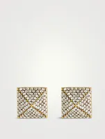 Rockstud Earrings With Crystals