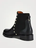 Rockstud Leather Chelsea Boots