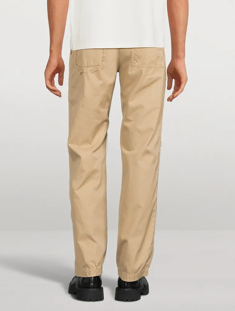 Cotton Straight-Leg Chino Pants