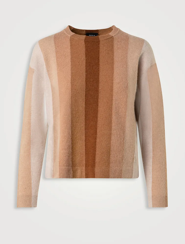 Stripe Jacquard Cashmere Sweater