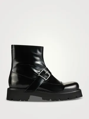 Leather Boots With Buckle