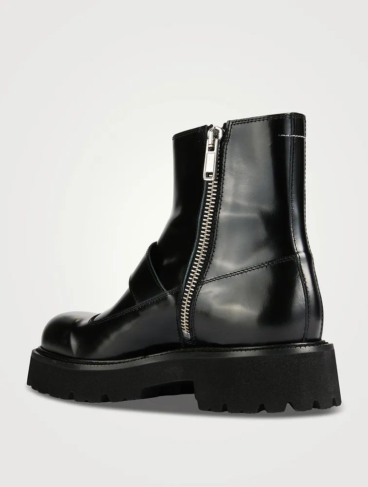 Leather Boots With Buckle