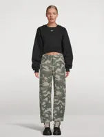 Marcelle Low-Slung Cargo Pants Camo Print