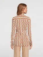 Matte Jersey Shirt Zig-Zag Print