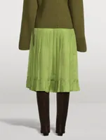 The Tudi Pleated Organza Midi Skirt