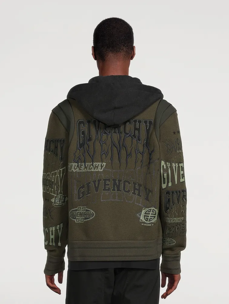 Wool Bomber Jacket With Hood