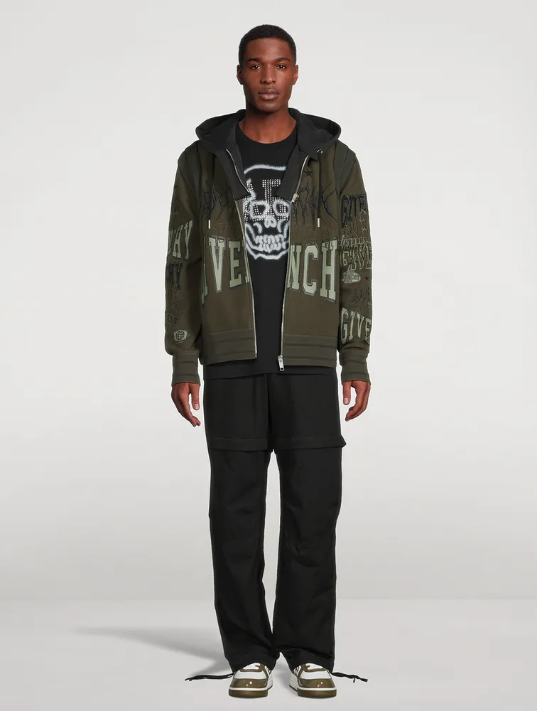 Wool Bomber Jacket With Hood
