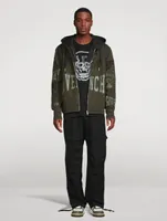 Wool Bomber Jacket With Hood