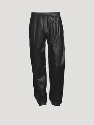 4G Leather Jogger Pants