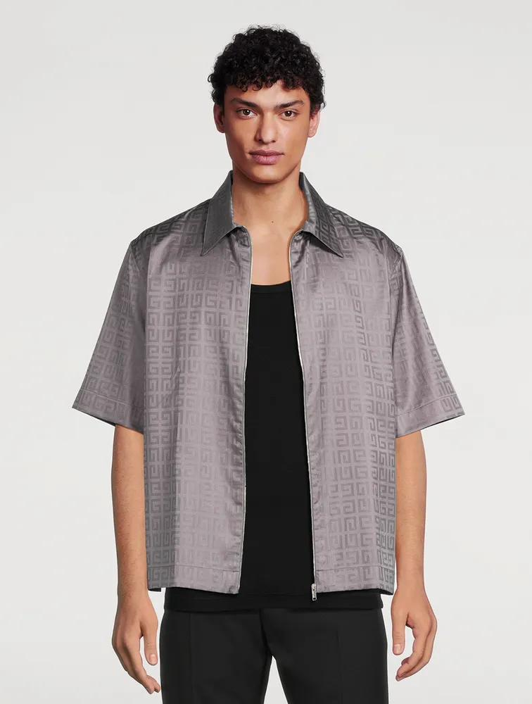 4G Jacquard Zip Boxy Shirt