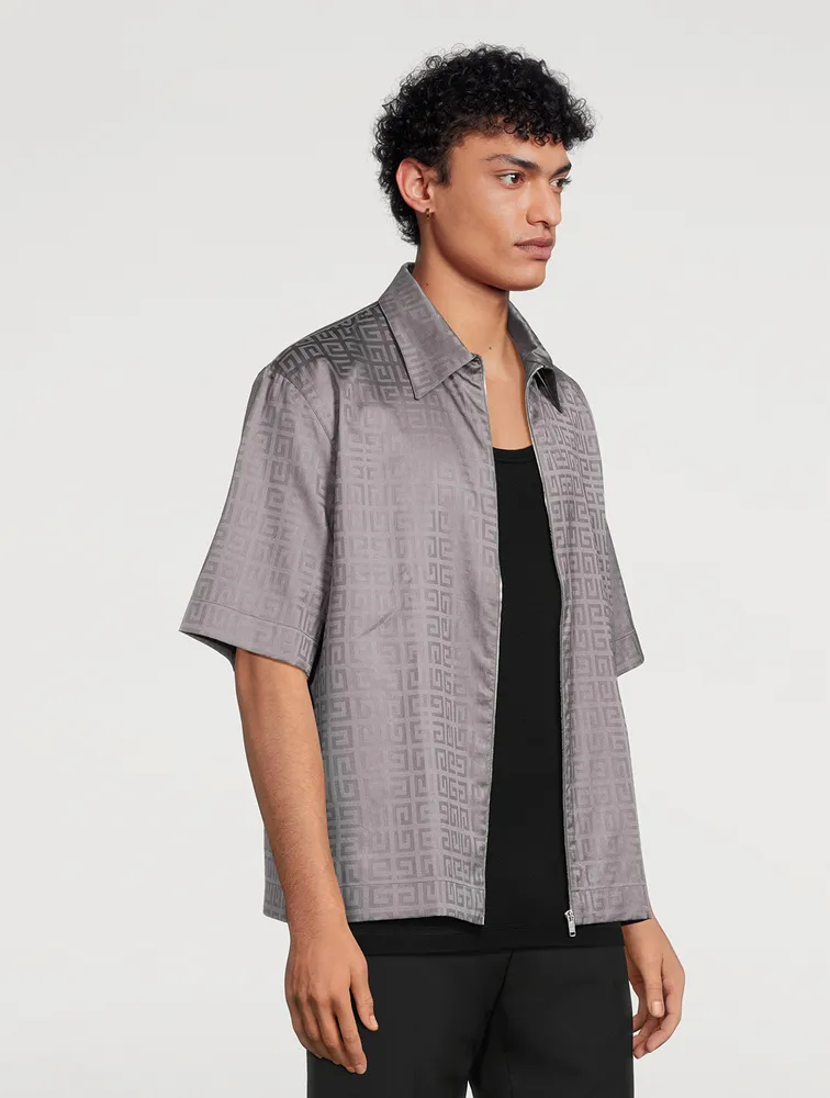 4G Jacquard Zip Boxy Shirt