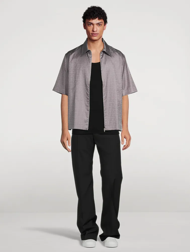 4G Jacquard Zip Boxy Shirt