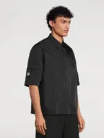 Tech Boxy Zip Shirt With Buckles