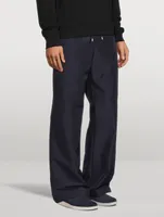 Wool-Blend Drawstring Pants