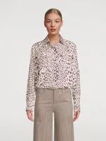 Cody Silk Shirt Leopard Print