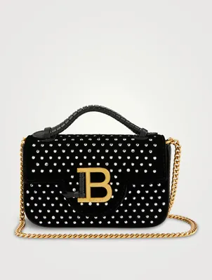 Mini B-Buzz Embellished Velvet Crossbody Bag