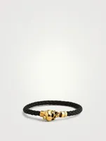 Skull Chain Leather Bracelet