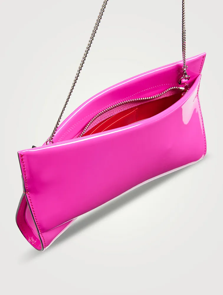 Christian Louboutin Loubitwist Small Patent Clutch Bag Pink