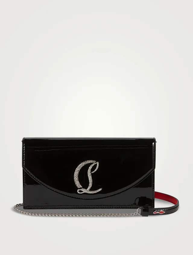 Christian Louboutin Loubi54 Small Strass Clutch Bag Black/Gunmetal