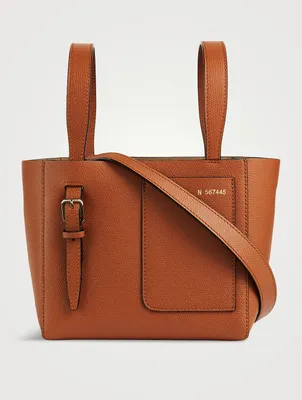 Micro Leather Bucket Bag