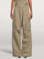 Wide-Leg Cargo Pants