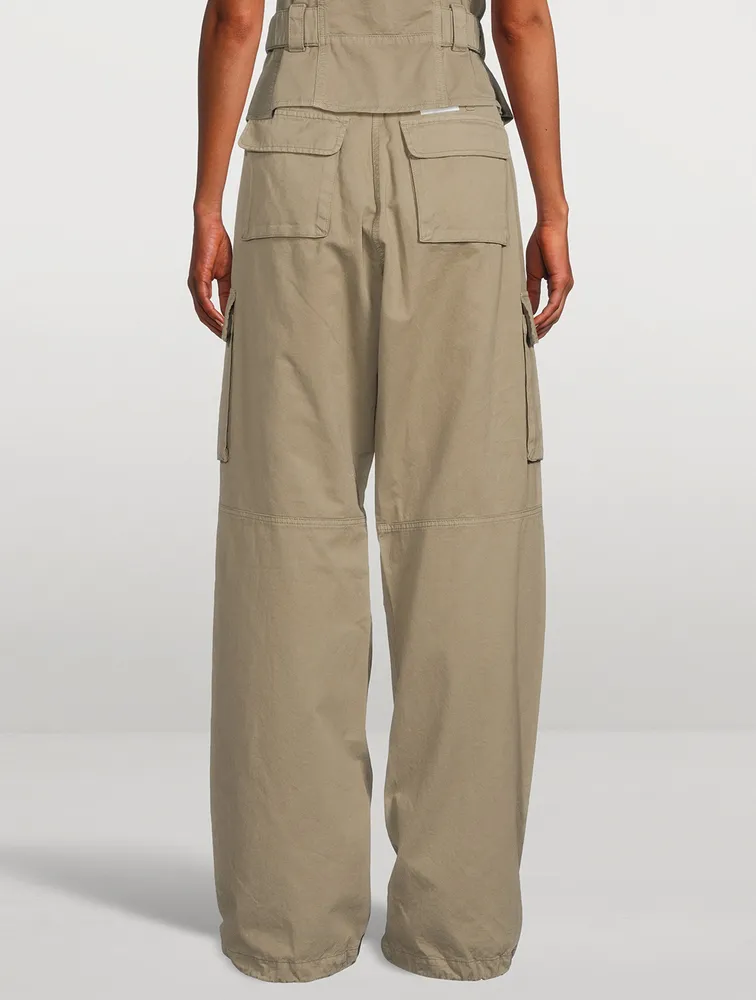 Wide-Leg Cargo Pants