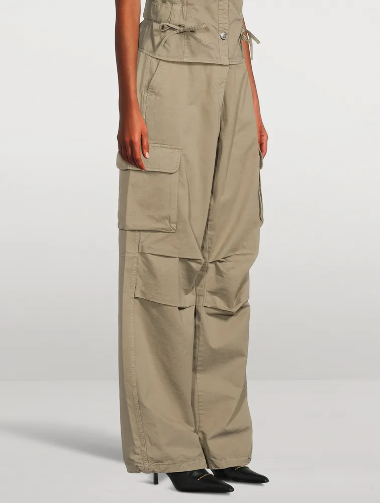 Wide-Leg Cargo Pants