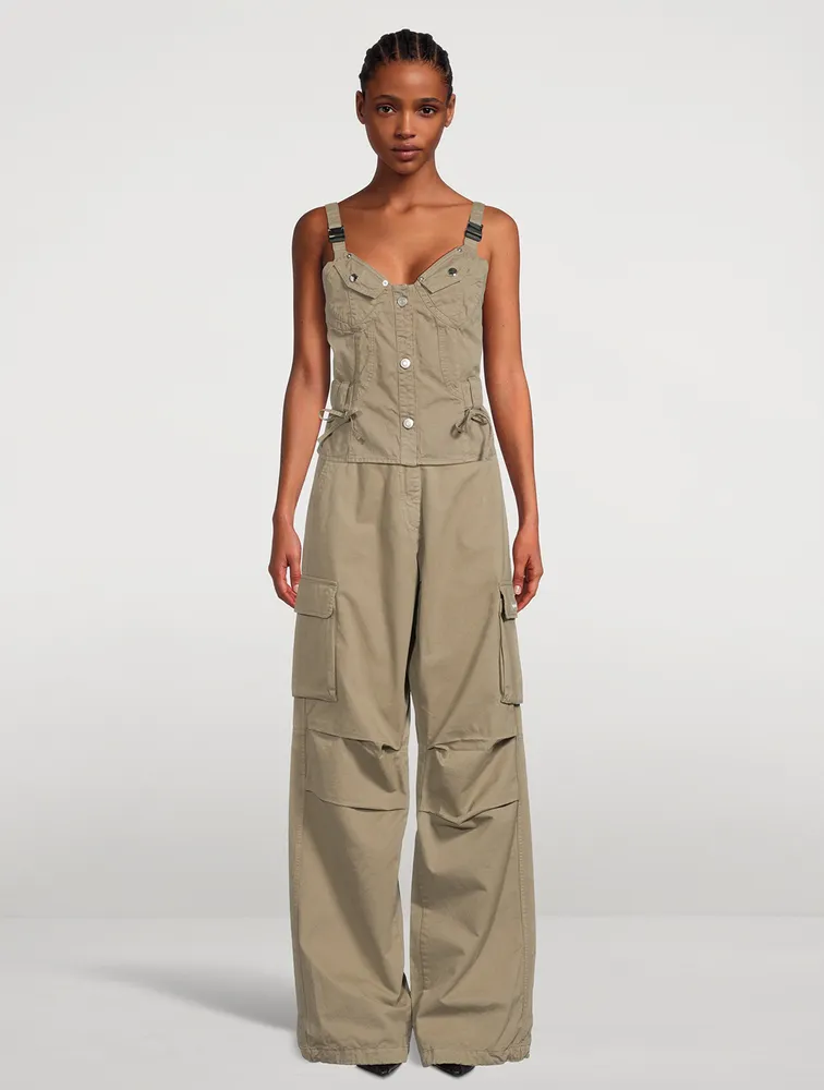 Wide-Leg Cargo Pants