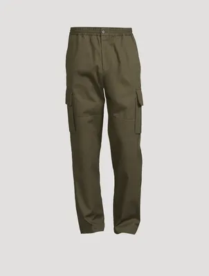 Cotton Straight-Leg Cargo Pants