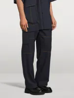 Tropical Wool Cargo Pants