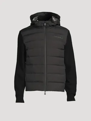Wool And Nylon Down Jacket With Hood