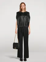 Solo Flannel Twill Wide-Leg Trousers