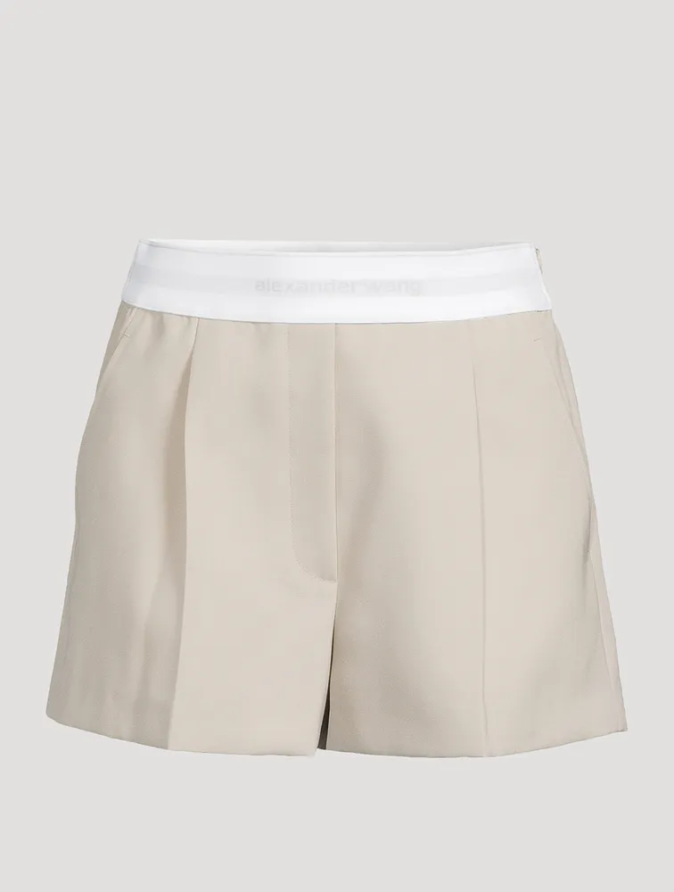 Wool Pleated Shorts