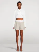 Wool Pleated Shorts