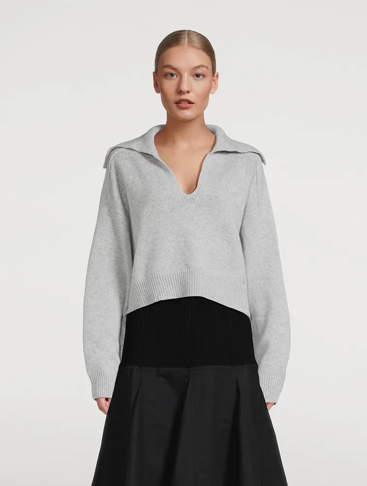 Aksi Wool And Cashmere Polo Sweater