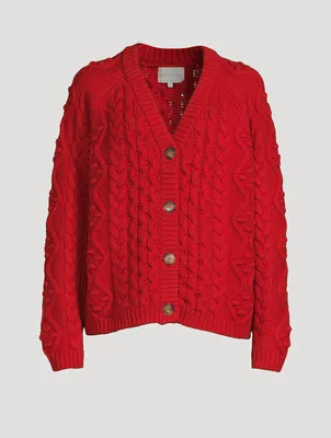 Kuma Cable-Knit Wool And Cashmere Cardigan