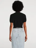 Ribbed Chenille Short-Sleeve Sweater