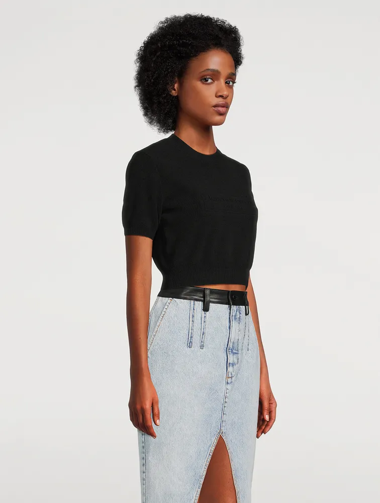 Ribbed Chenille Short-Sleeve Sweater