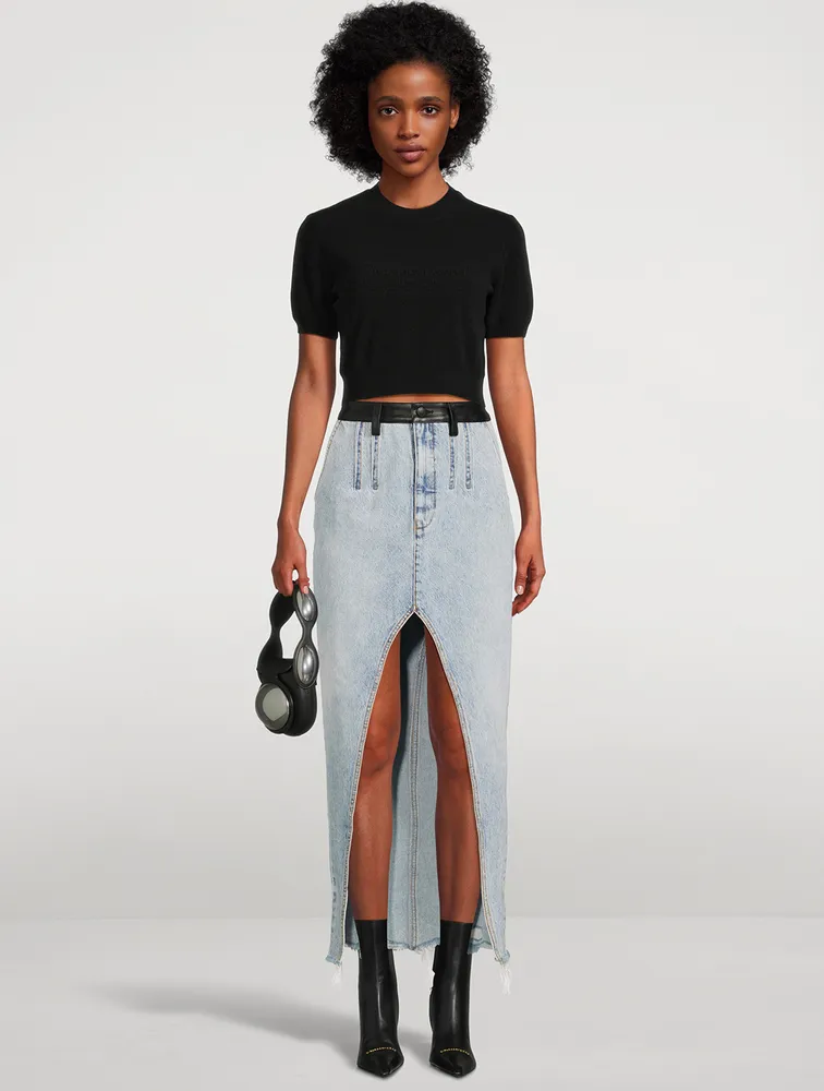 Ribbed Chenille Short-Sleeve Sweater