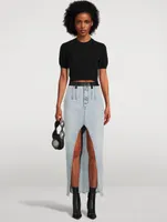 Ribbed Chenille Short-Sleeve Sweater