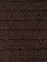 Smocked Mockneck Sweater