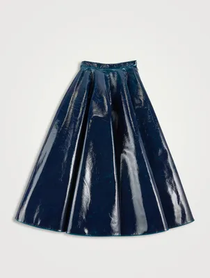 Mirror Wool Midi Skirt