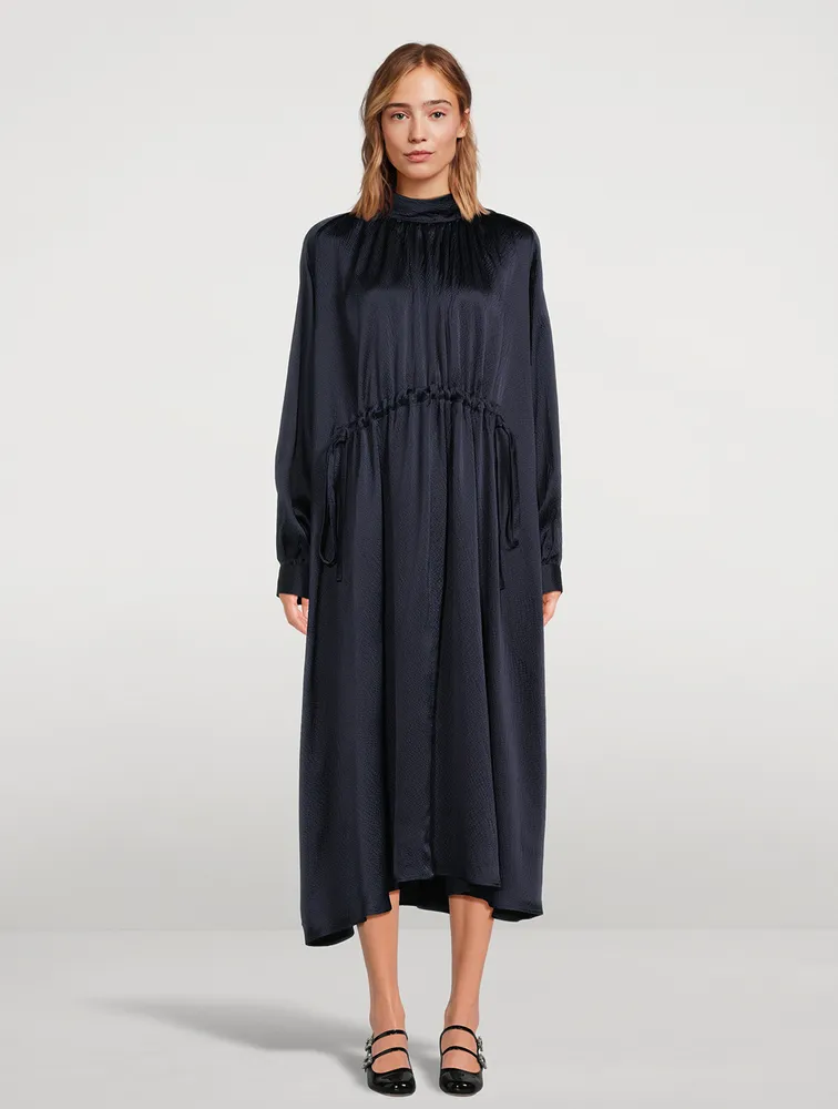 Hanley Drawstring Silk Dress