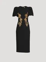 Versailles Sequin-Appliqué Midi Dress