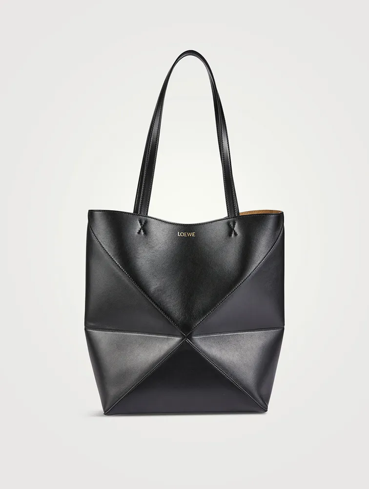 Puzzle Leather Tote Bag