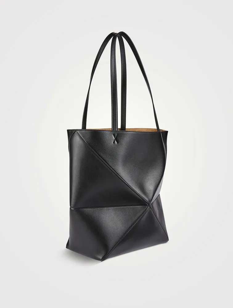 Puzzle Leather Tote Bag