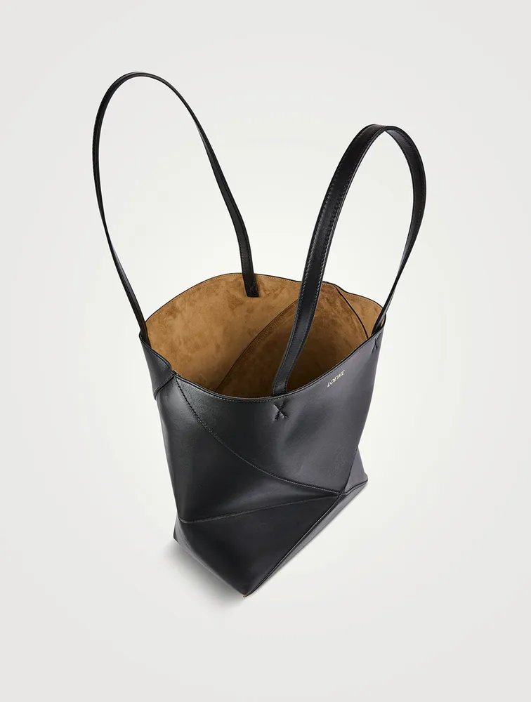 Puzzle Leather Tote Bag