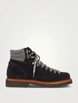 Suede And Wool Felt Boots