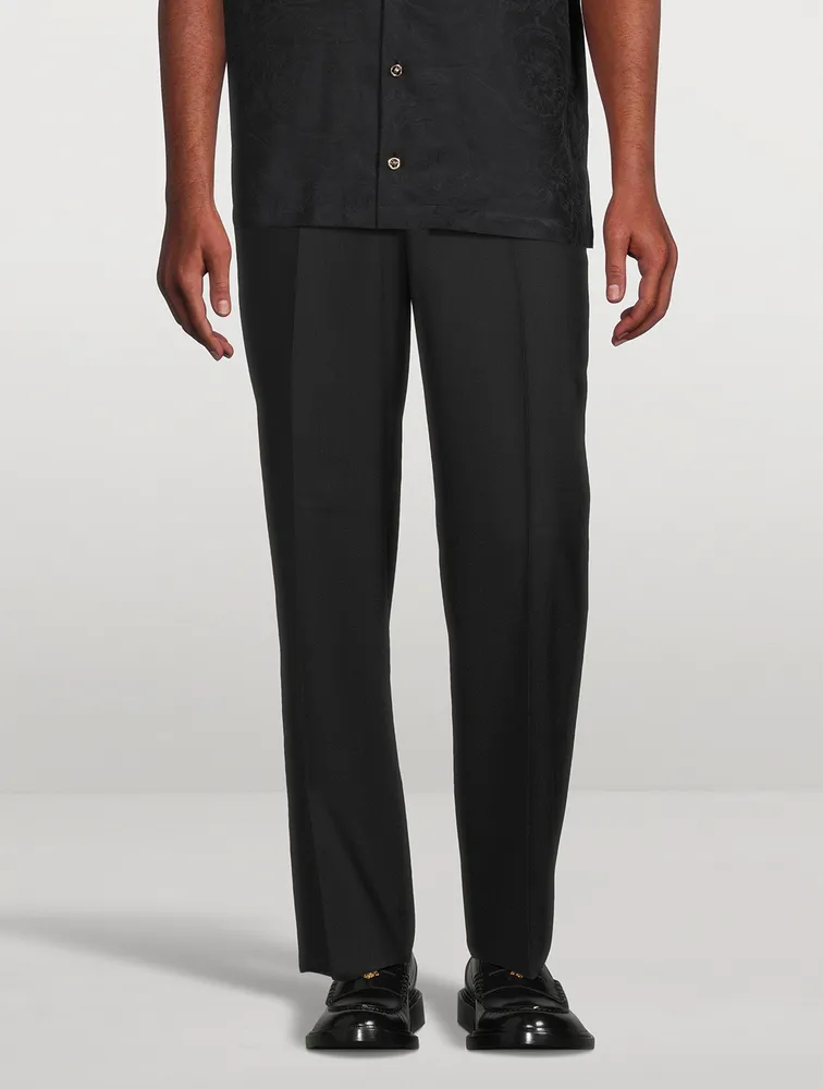 Wool Slim-Fit Pants