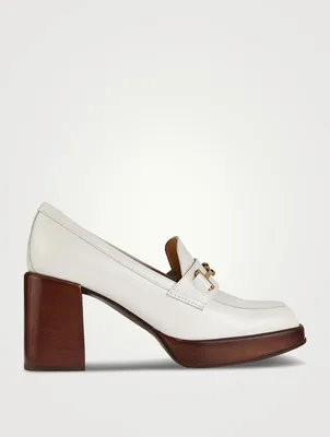 Leather Heeled Loafers